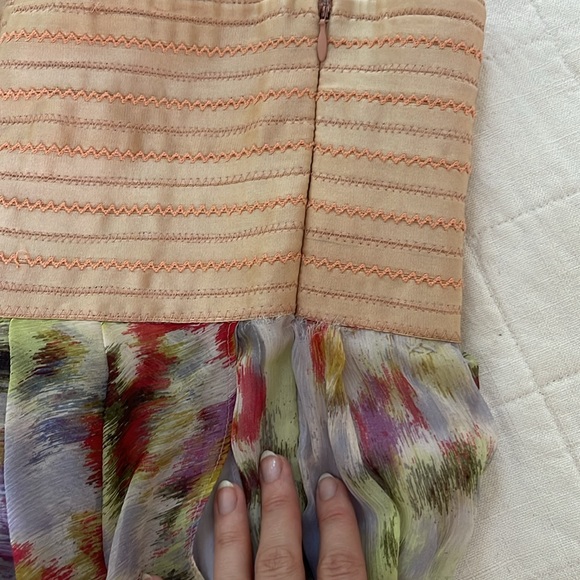 Silk Strapless Elizabeth and James Tulip Hem Dress - Picture 7 of 11